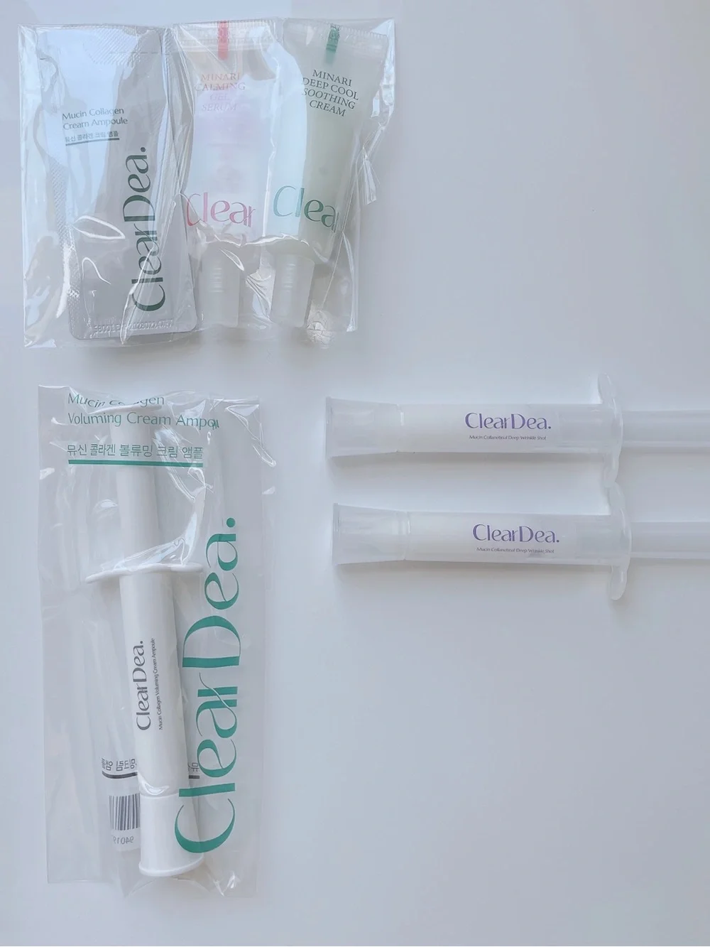 New ClearDea Mucin Collagen Voluming Cream Ampoule Bundle Kit Korean Skincare - Picture 2 of 6